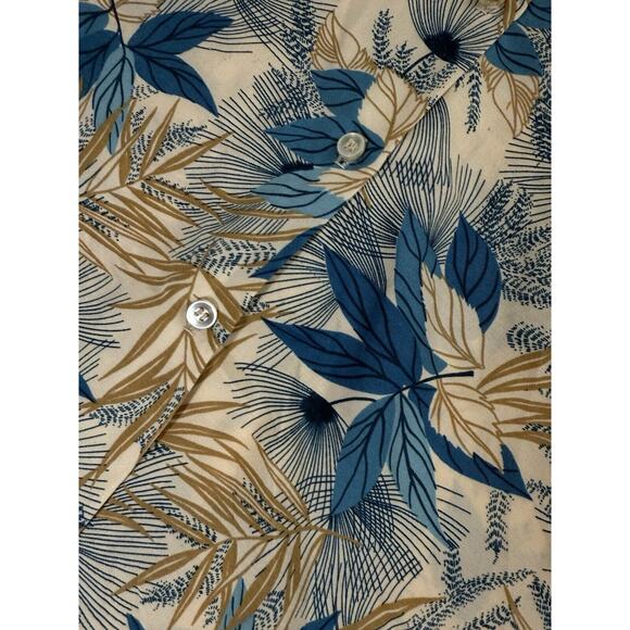 Vintage 80s Koret Blue‎ Floral Button-Up Long-Sleeve Blouse - Picture 3 of 11